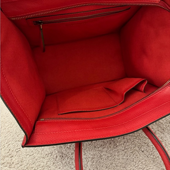 Celine Mini Luggage Tote Red - Picture 10 of 13